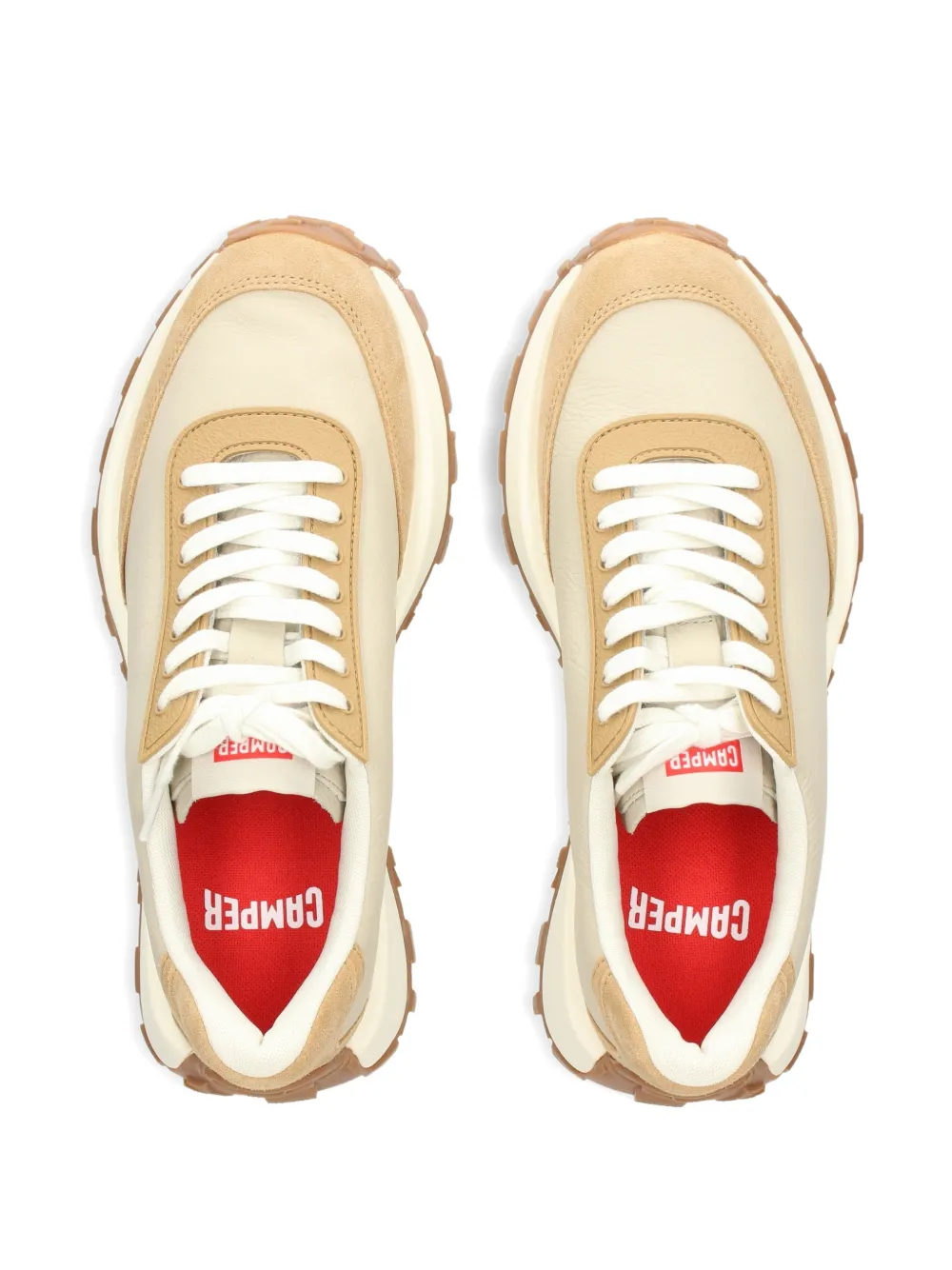 Camper Sneakers met suède vlak Beige
