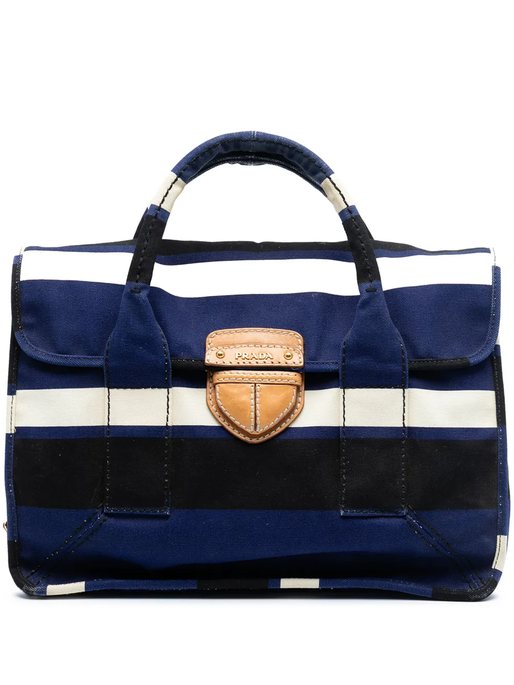 Prada Pre-Owned 2000-2025 Canvas Canapa Pattina satchel - Nero