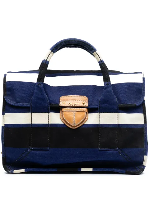 Prada Pre-Owned 2000-2025 Canapa Pattina canvas boekentas
