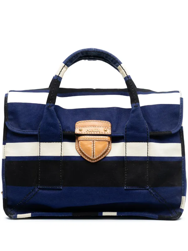 Prada Pre-Owned 2000-2025 キャンバス カナパ パティナ サッチェル