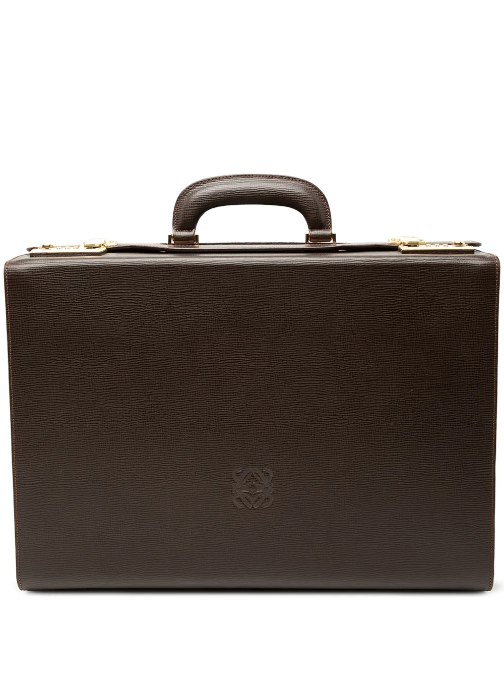 Loewe Pre-Owned 20th Century Leather Anagram Briefcase business bag - Marrone