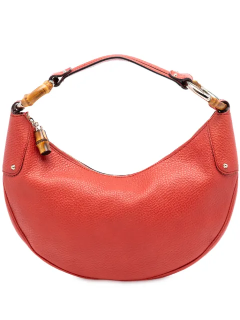 Gucci Pre-Owned 2000-2015 Pebbled Calfskin Bamboo Ring hobo bag