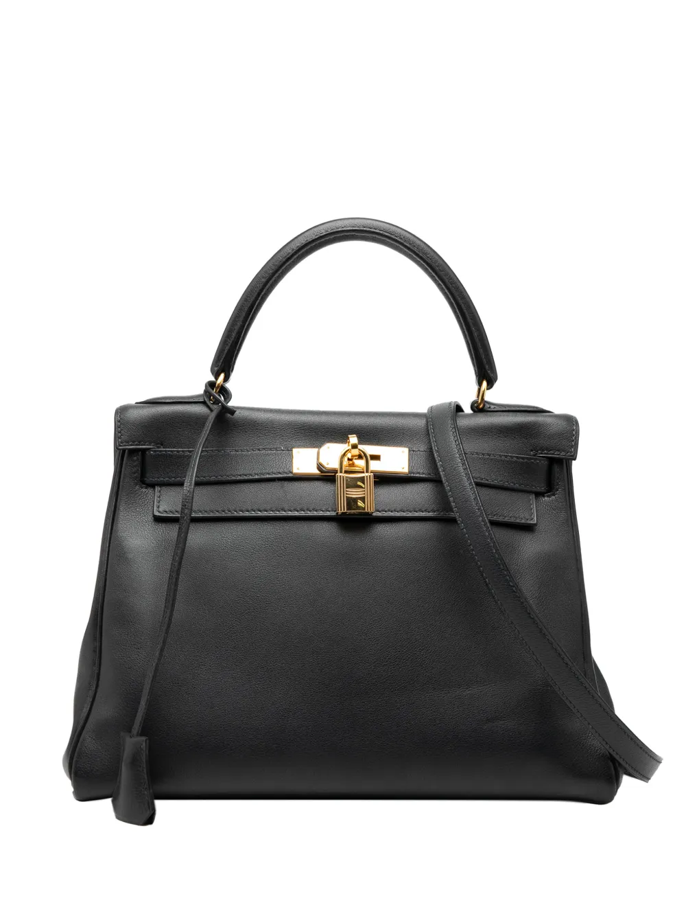 Hermès Pre-Owned 1998 Togo Kelly II Retourne 28 satchel - Nero