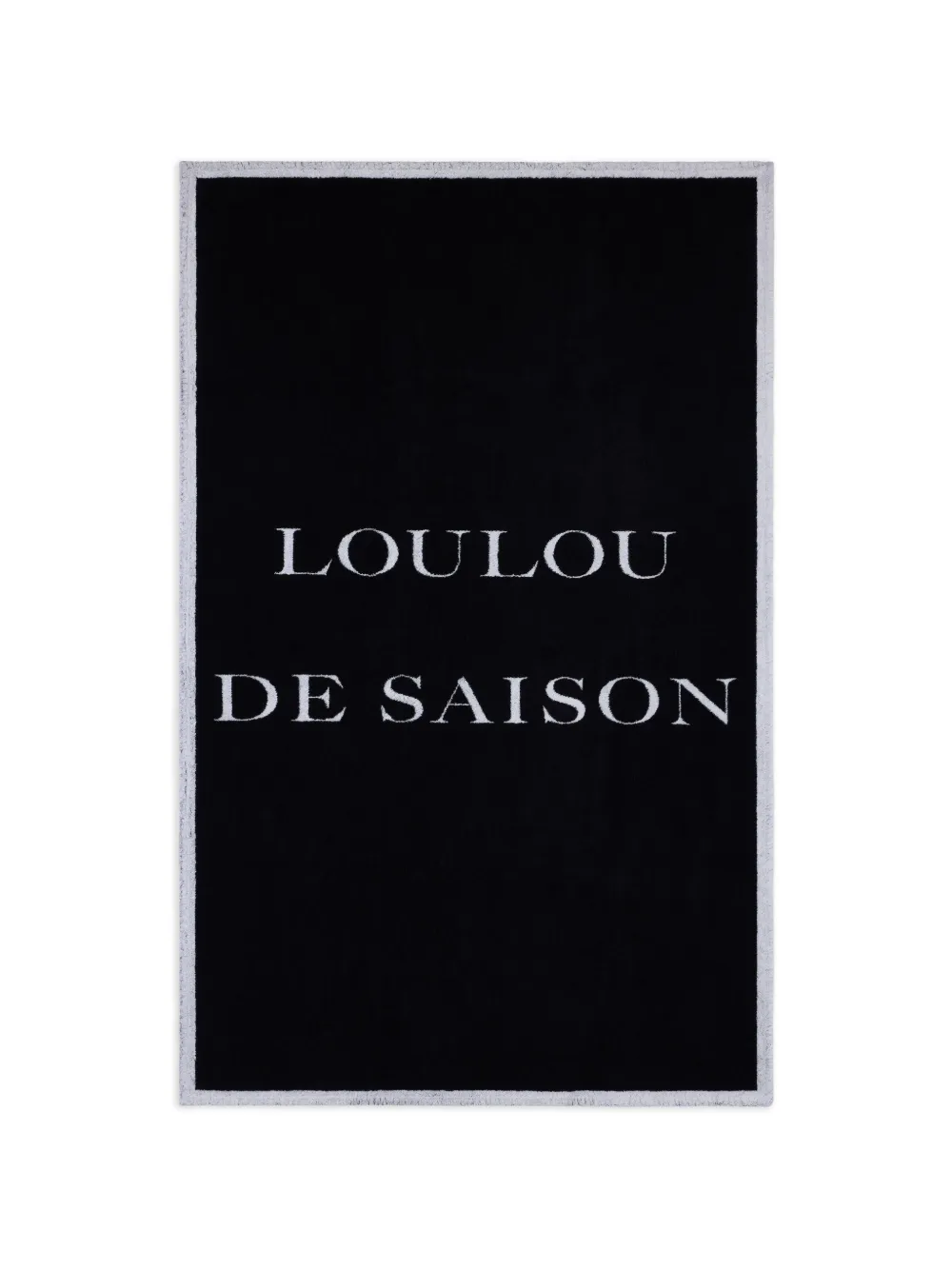 LouLou de Saison Badetuch mit Print - Schwarz