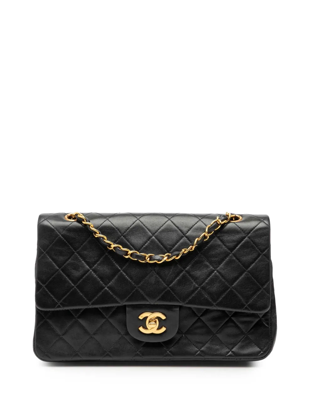CHANEL Pre-Owned 1991-1994 Medium Classic Lambskin Double Flap shoulder bag - Nero