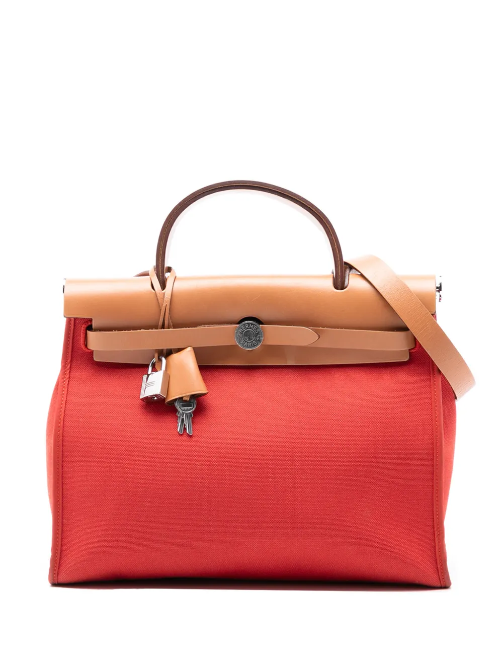 Hermès Pre-Owned 2016 Toile Herbag Zip 31 satchel - Arancione