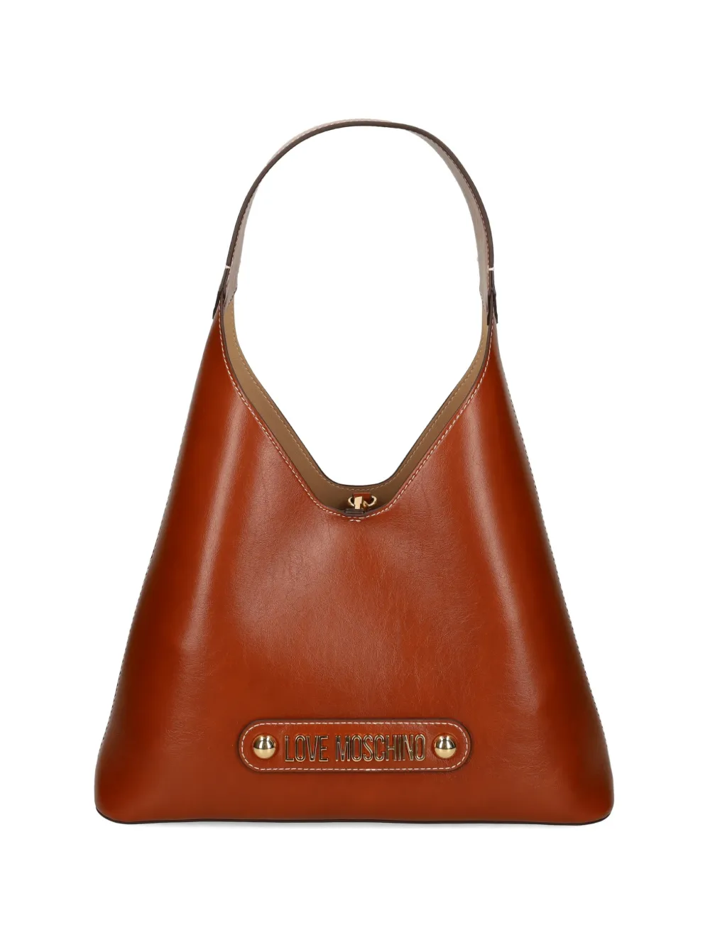 Love Moschino logo-appliqué tote bag - Marrone