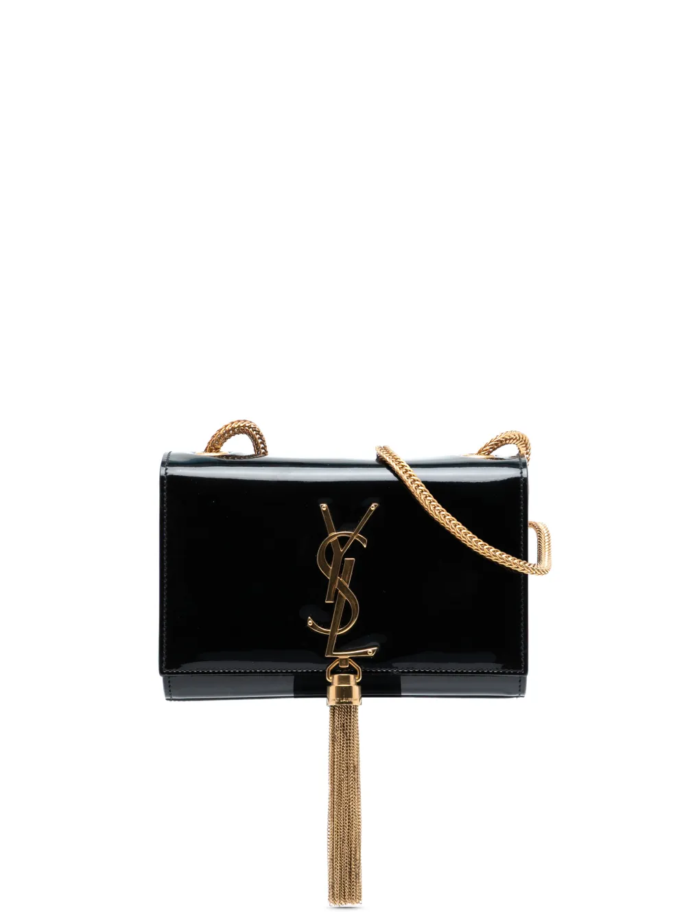 Saint Laurent Pre-Owned 2013-2025 Small Patent Monogram Kate Tassel crossbody bag - Nero