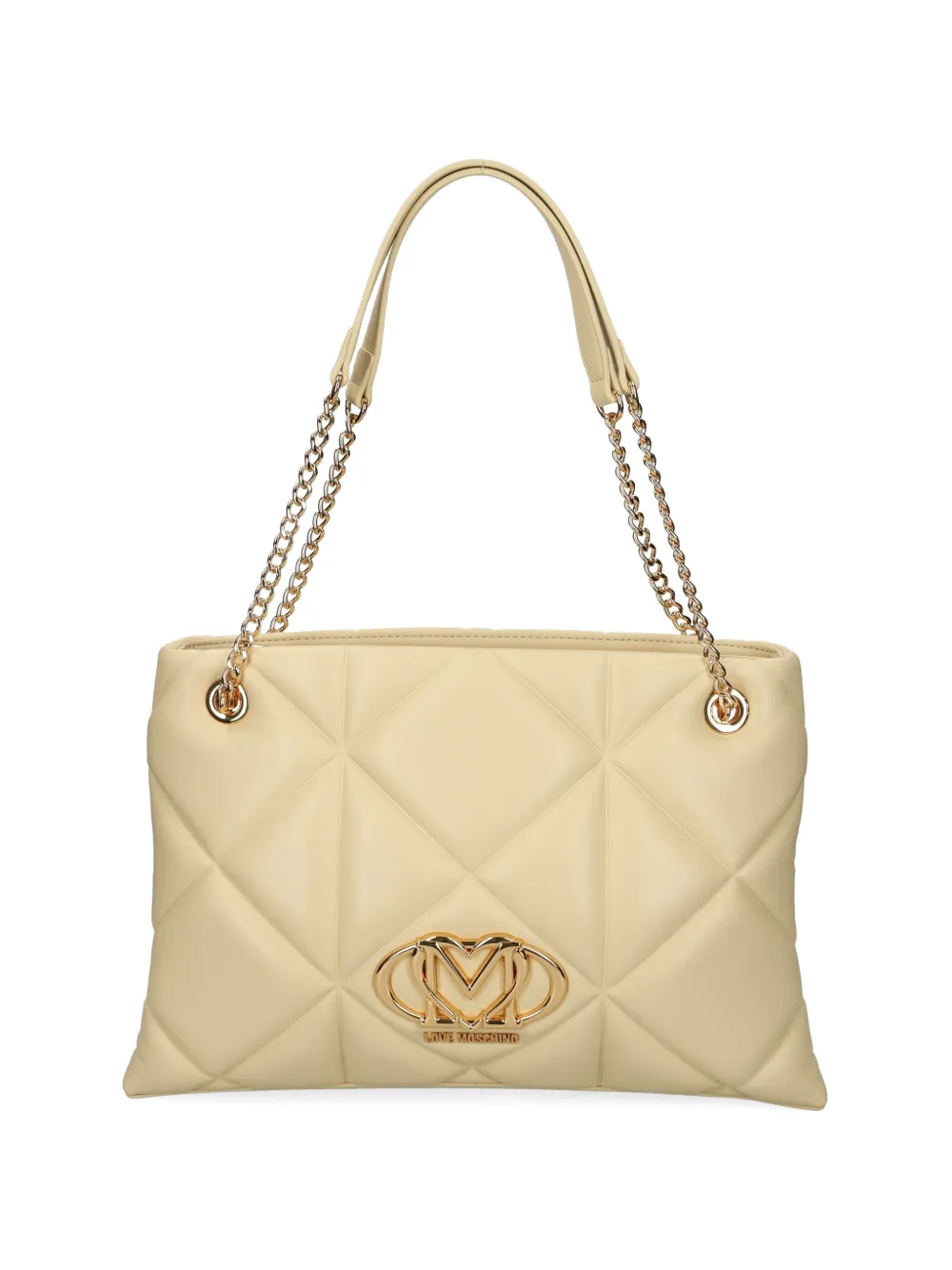 Love Moschino logo-appliqué tote bag - Toni neutri