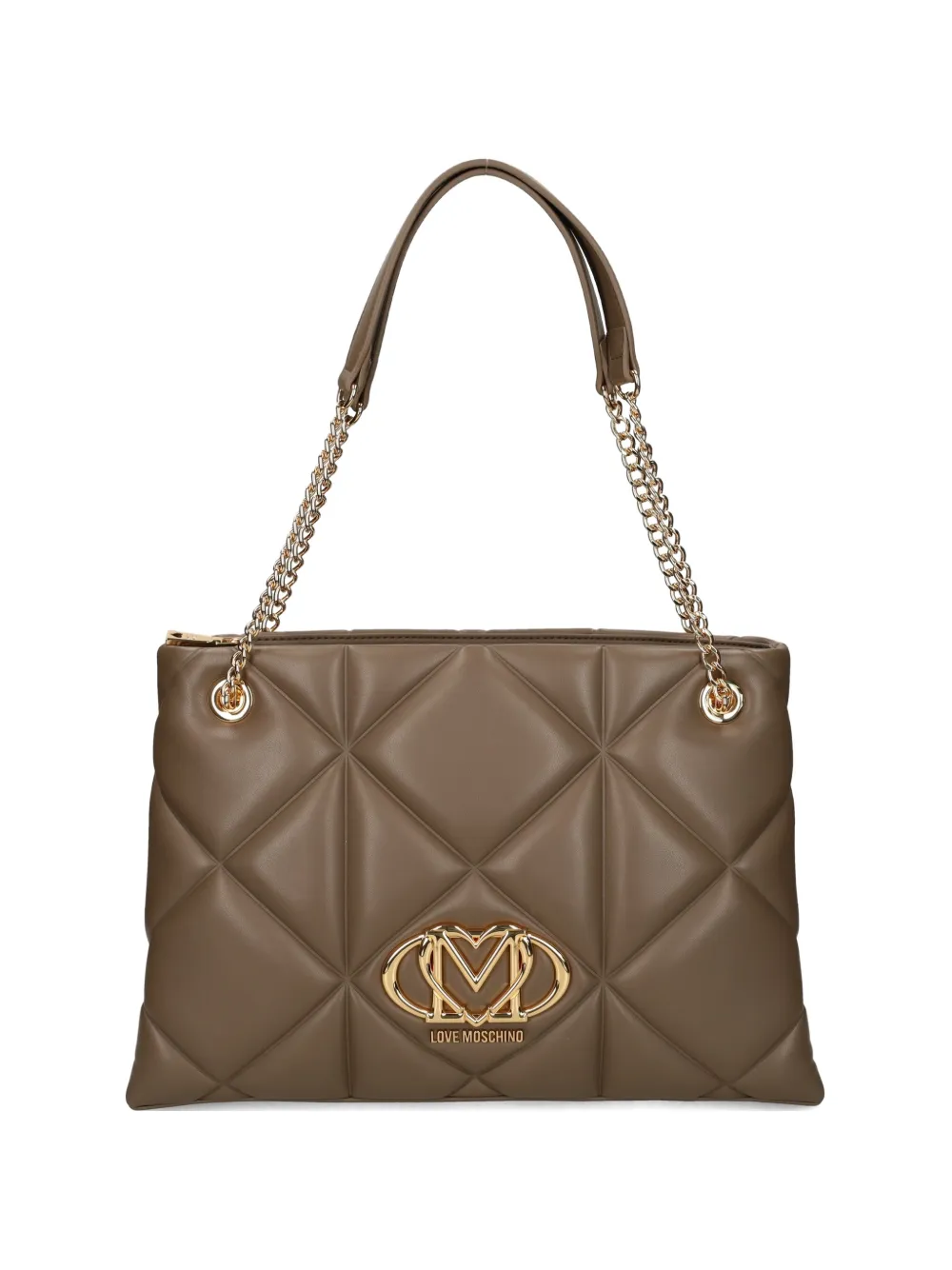 Love Moschino logo-appliqué tote bag - Toni neutri