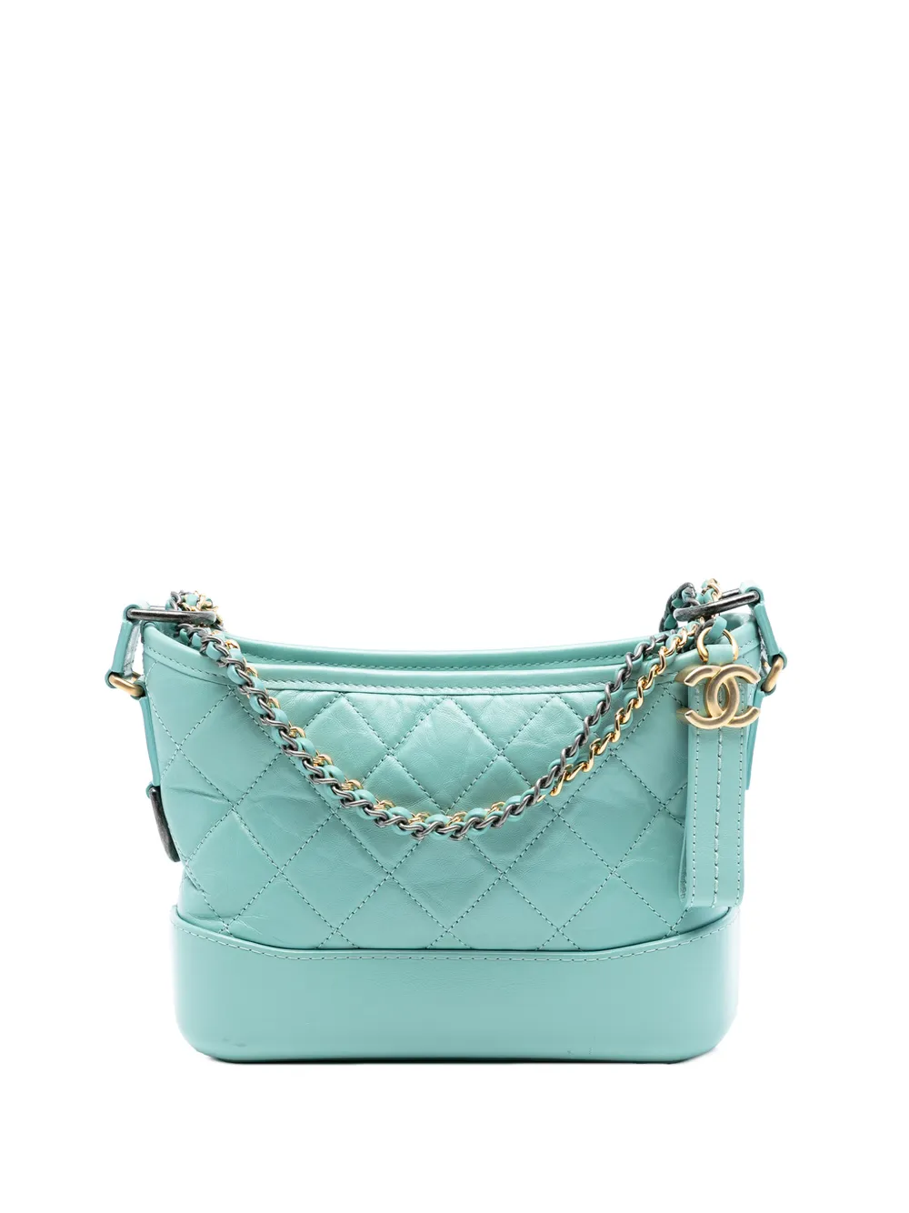 CHANEL Pre-Owned 2019 Small Aged Calfskin Gabrielle crossbody bag - Blu