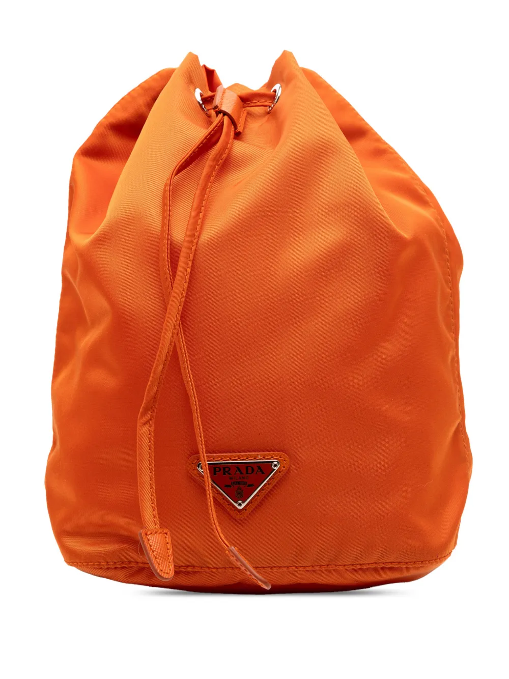 Prada Pre-Owned 2000-2013 Tessuto Drawstring Pouch bucket bag - Arancione