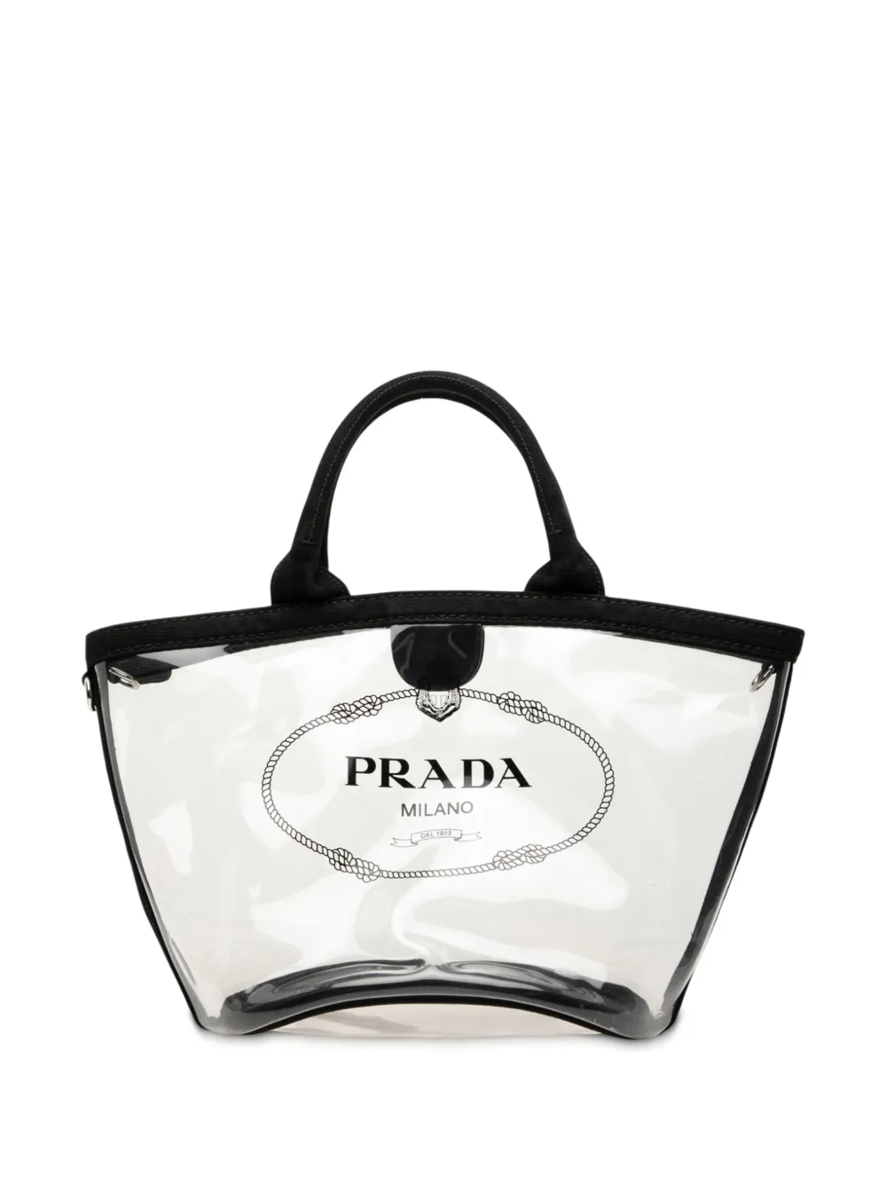 Prada Pre-Owned 2013-2025 PVC Canapa Logo satchel - Nero