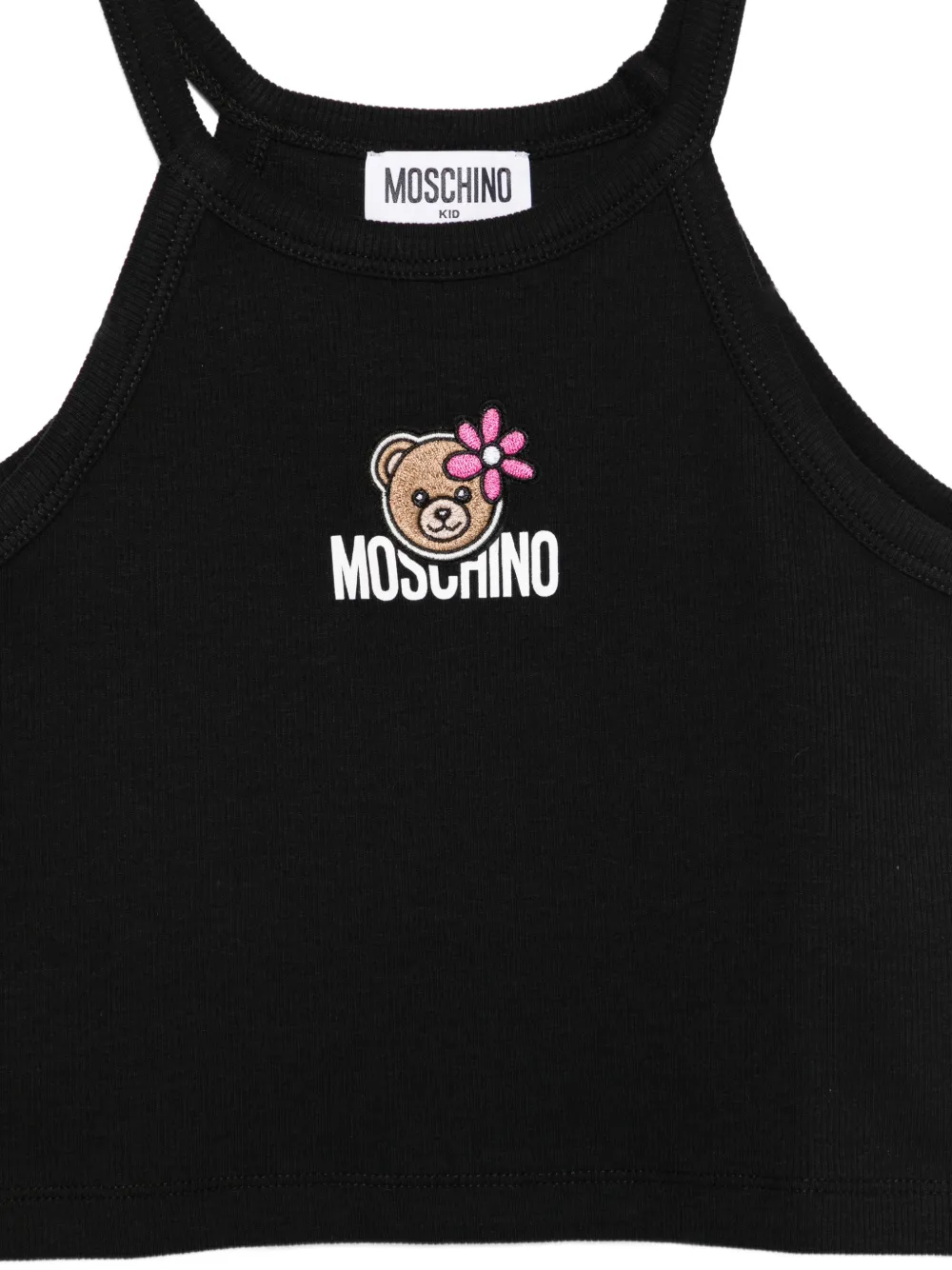 Moschino Kids Top met logodetail Zwart