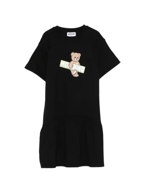 Moschino Kids vestido con volantes y oso estampado