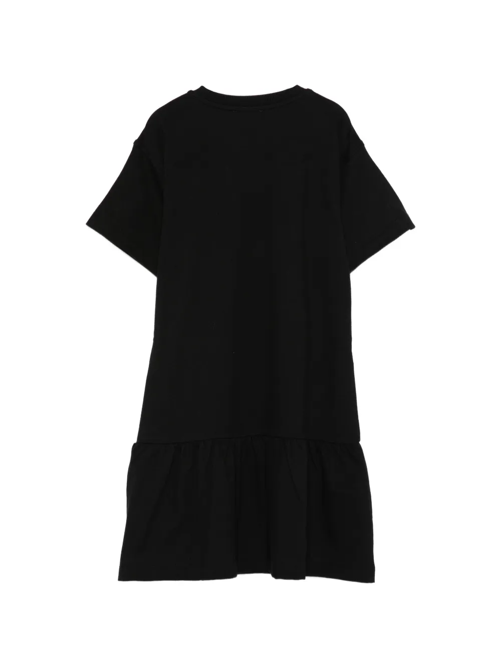 Moschino Kids Jurk met beerprint en ruches Zwart