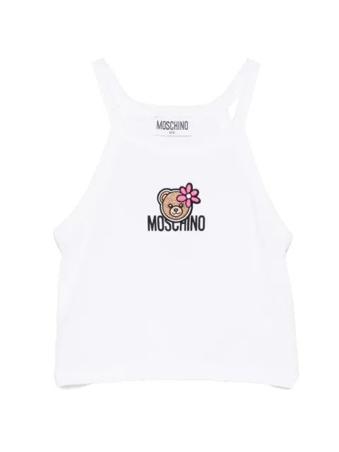 Moschino Kids floral embroidered top