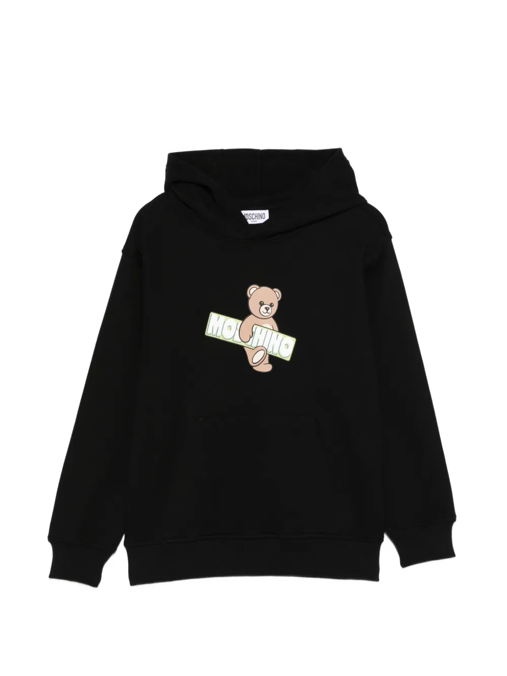 Moschino Kids logo-print hoodie - Nero