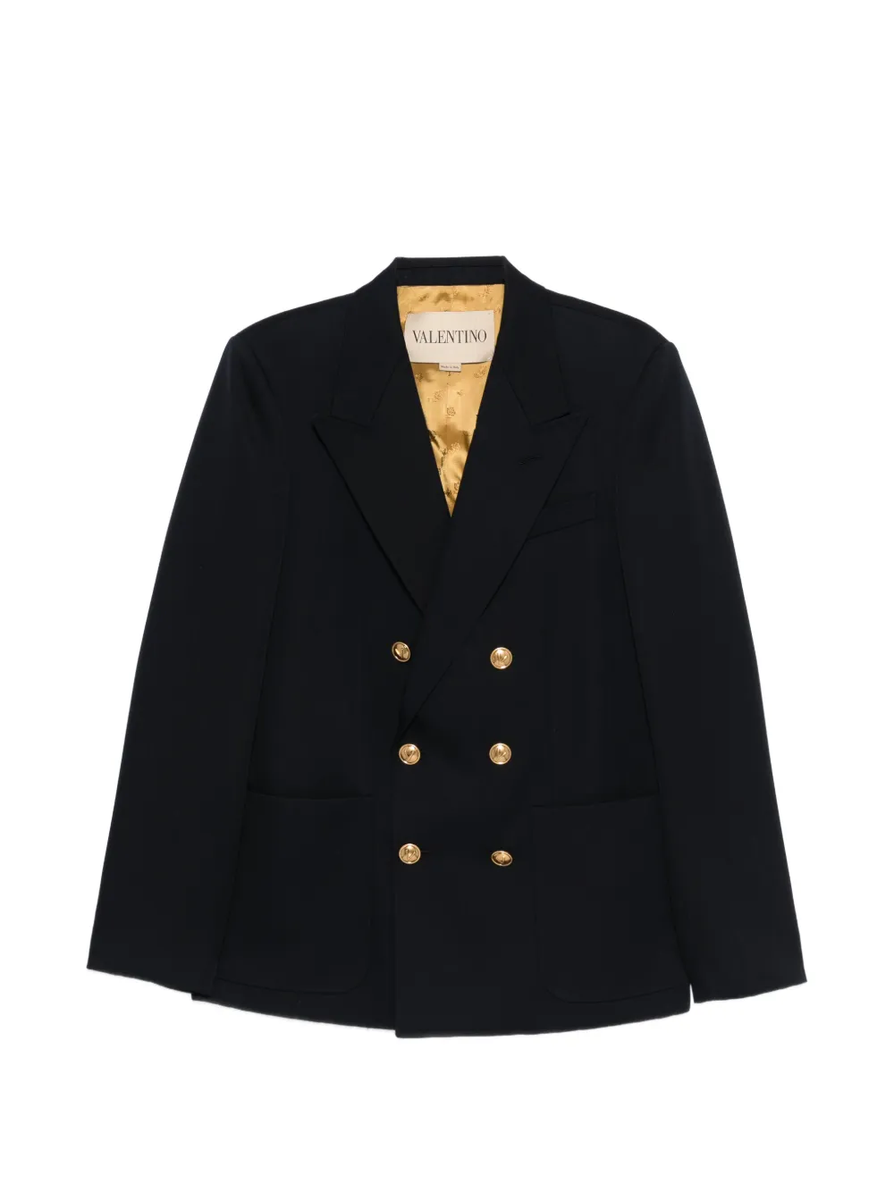 Valentino Garavani double-breasted wool coat - Blu