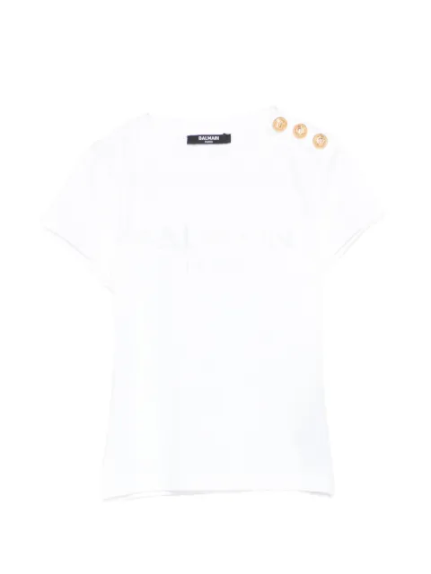 Balmain Kids T-shirt med knapudsmykning