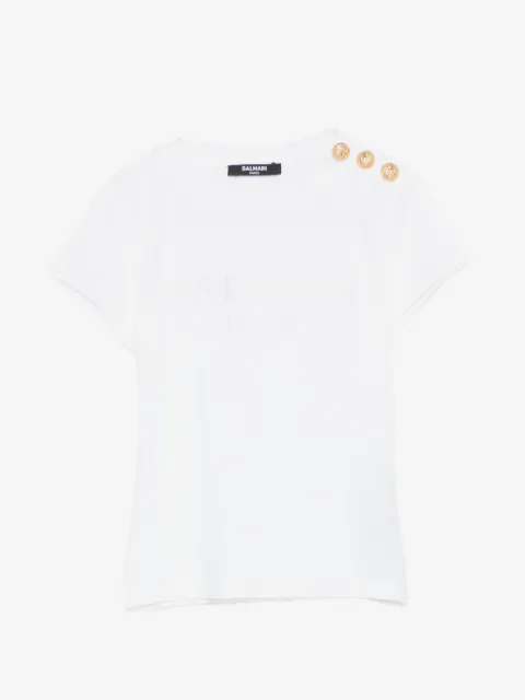 Balmain Kids T-Shirt mit Zierknöpfen