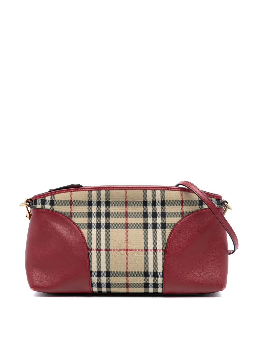 Burberry Pre-Owned 2000-2017 Haymarket Check Coated Canvas Chichester crossbody bag - Marrone