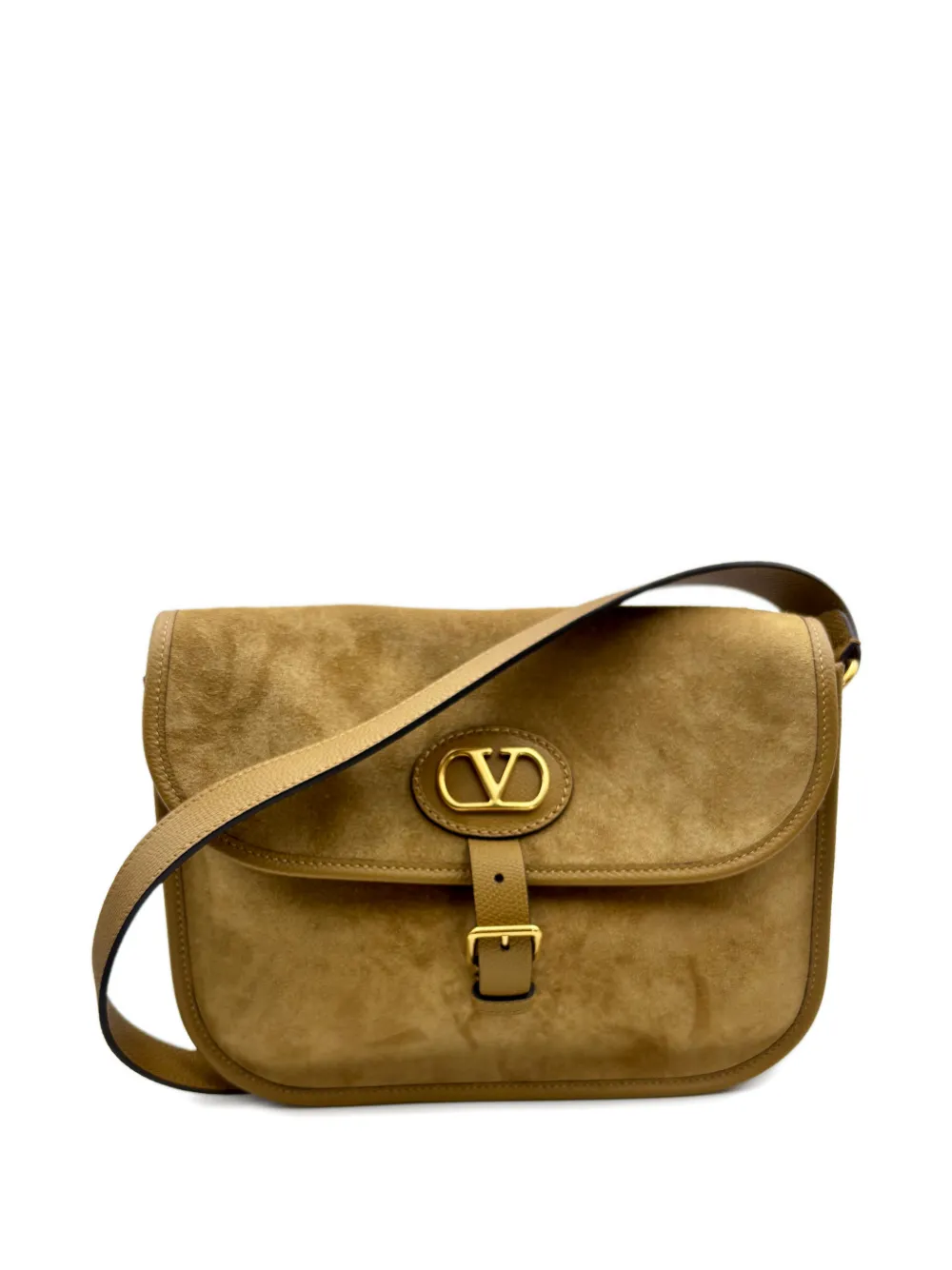 Valentino Garavani Antibes suède schoudertas Beige