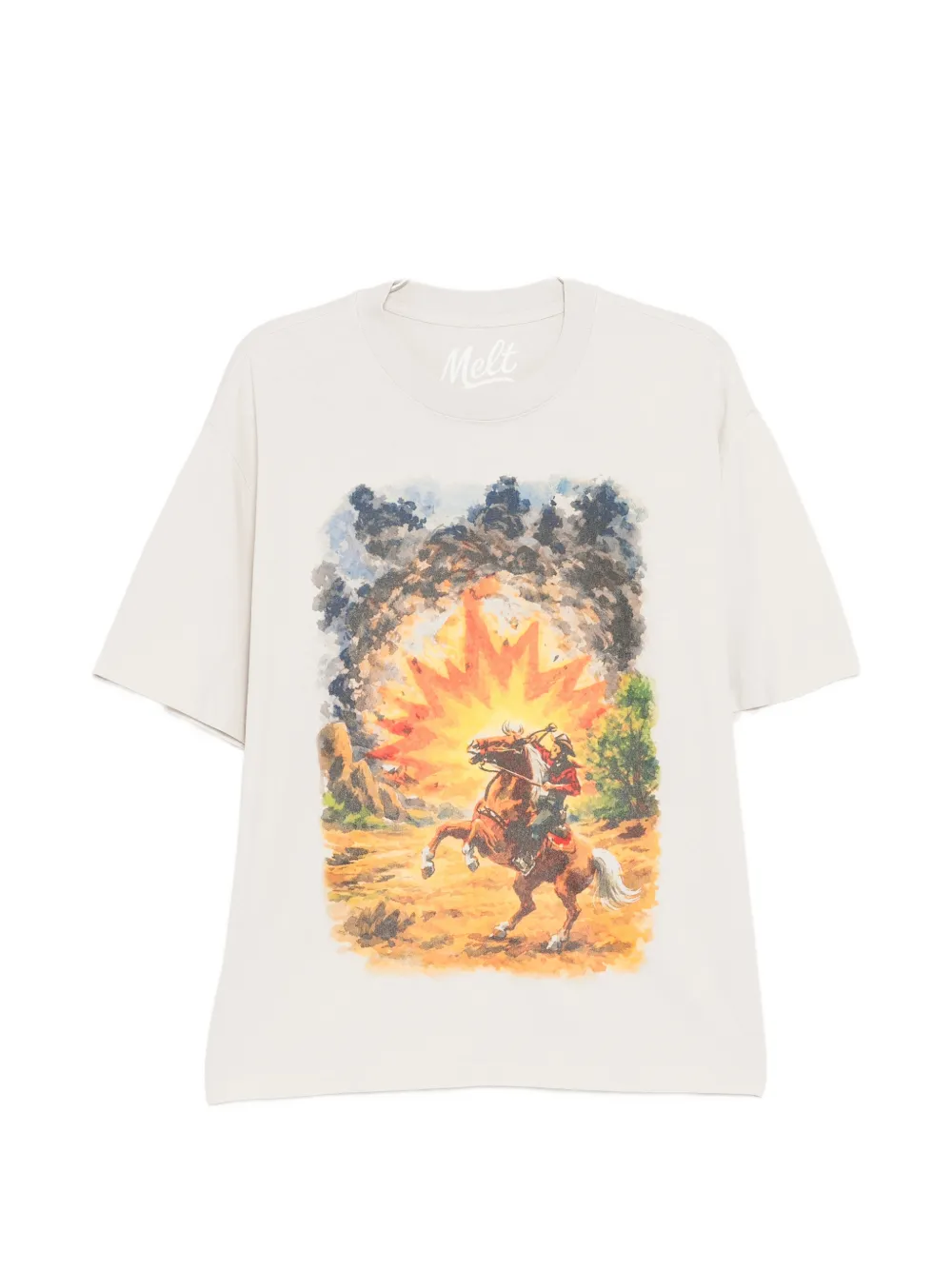 Melt Printed T-shirt In Neutral