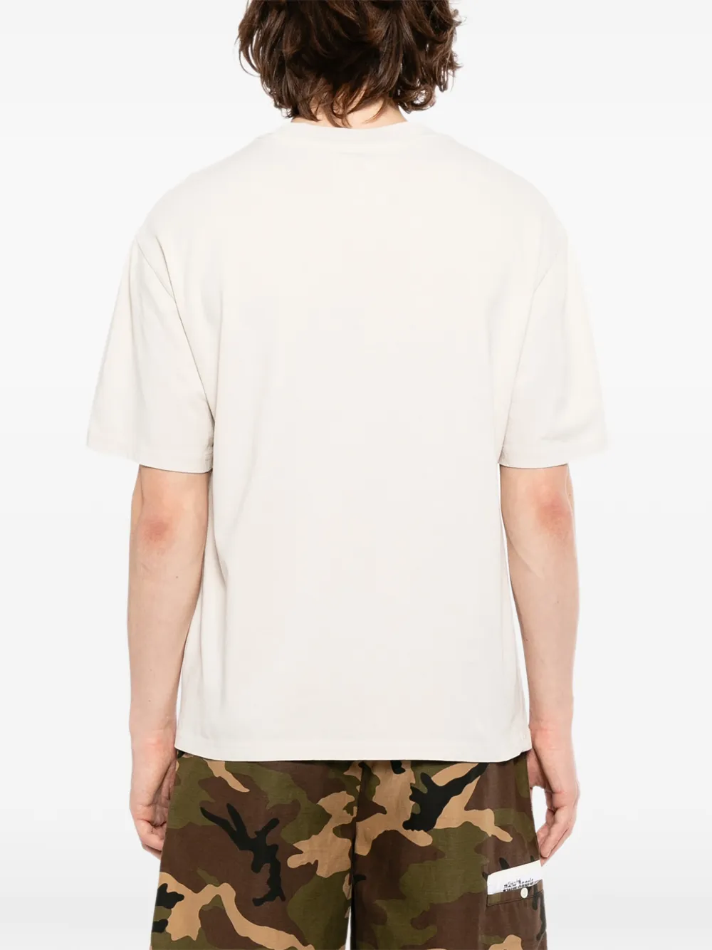 Melt T-shirt met print Beige