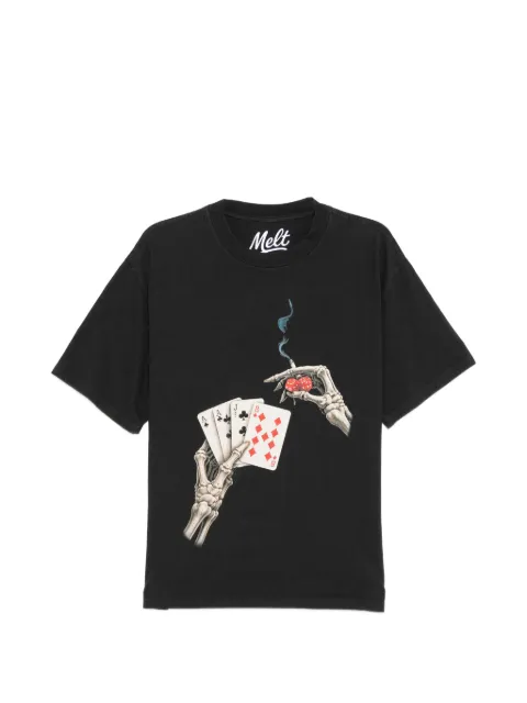 Melt graphic-print round-neck T-shirt