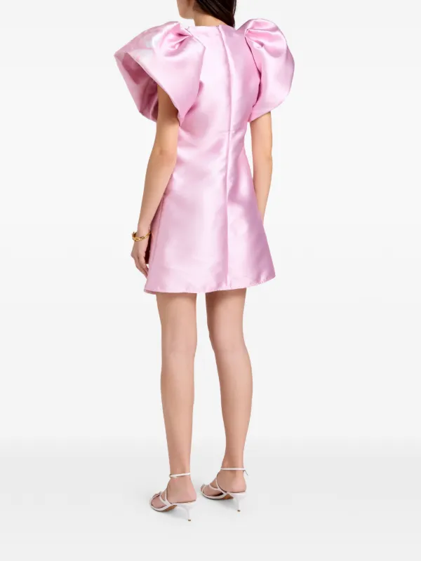 marques almeida pink dress Marques'Almeida Cinched Pleated Mini Dress | Pink | Size 8