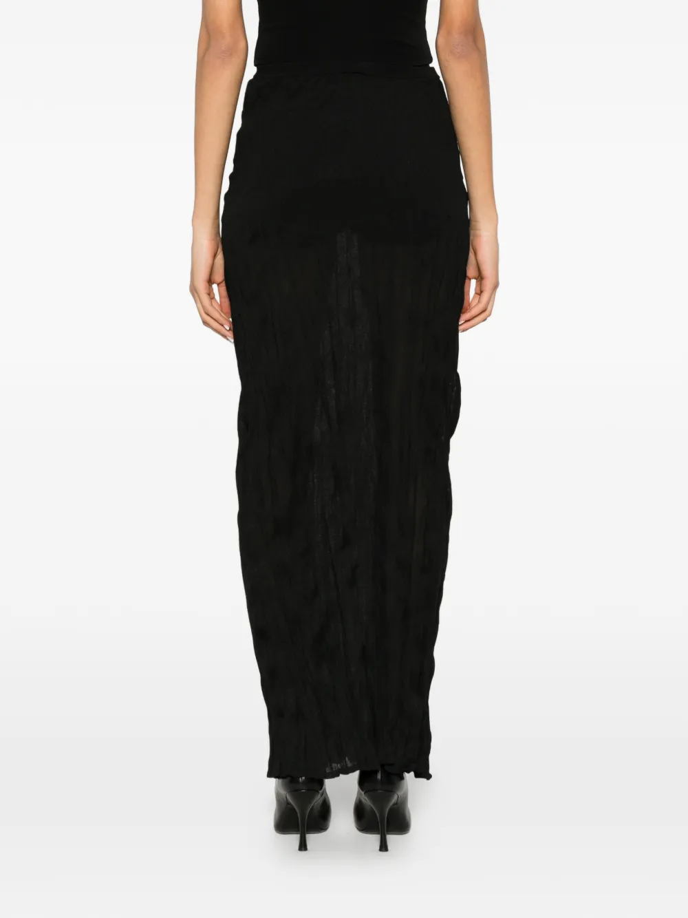 TOTEME Maxi-rok met gekreukt effect Zwart