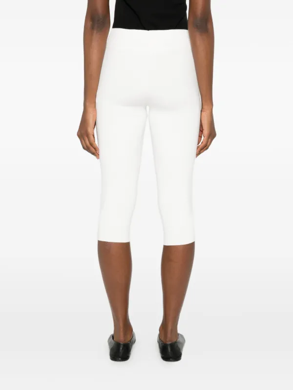 TOTEME Capri Knit Leggings | White | FARFETCH SG