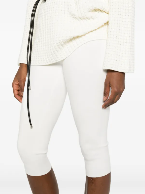 TOTEME Capri Knit Leggings | White | FARFETCH SG