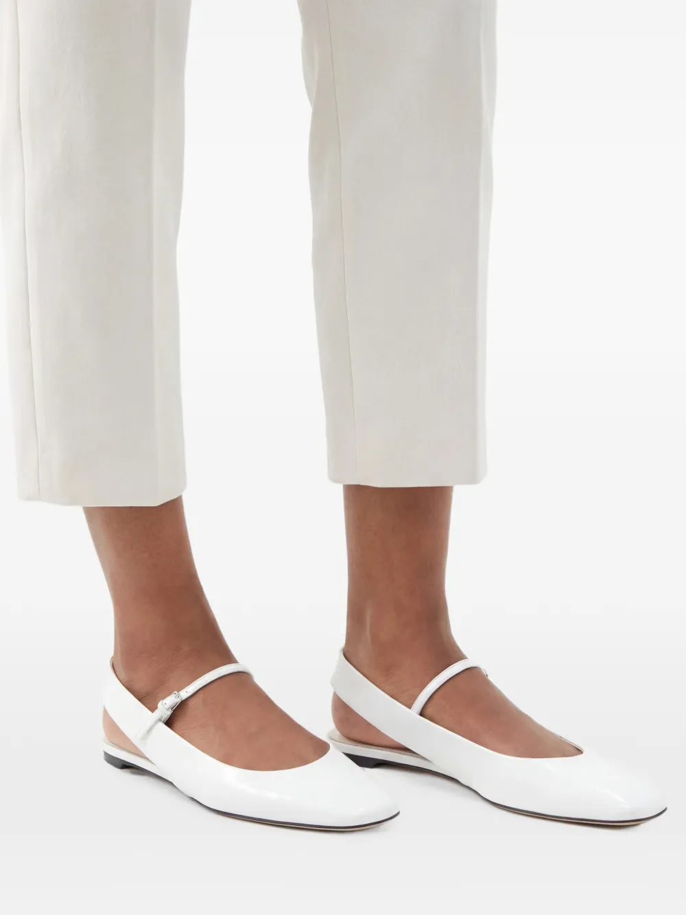 TOTEME Platte slingback pumps Wit