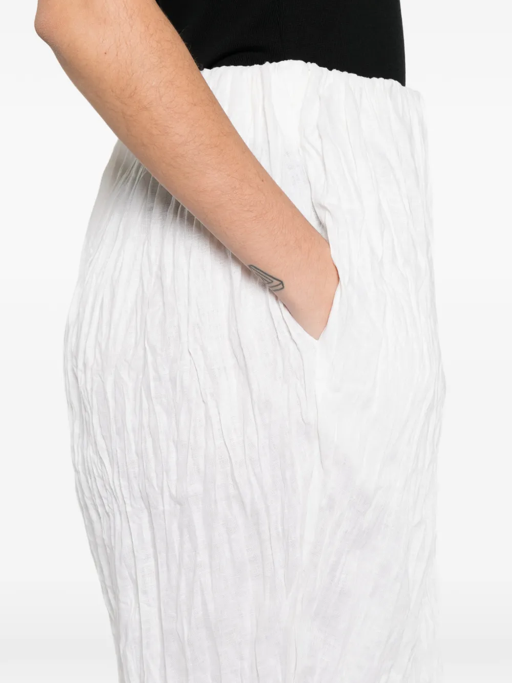 TOTEME Rok met gekreukt effect Wit