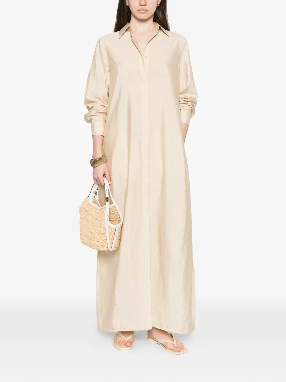 TOTEME Parachute maxi-blousejurk Beige