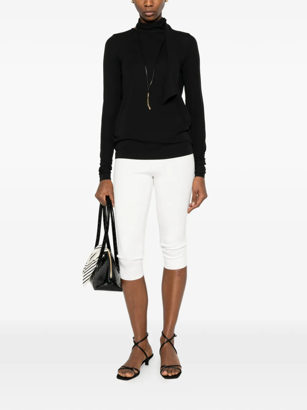 TOTEME Top met hoge hals Zwart