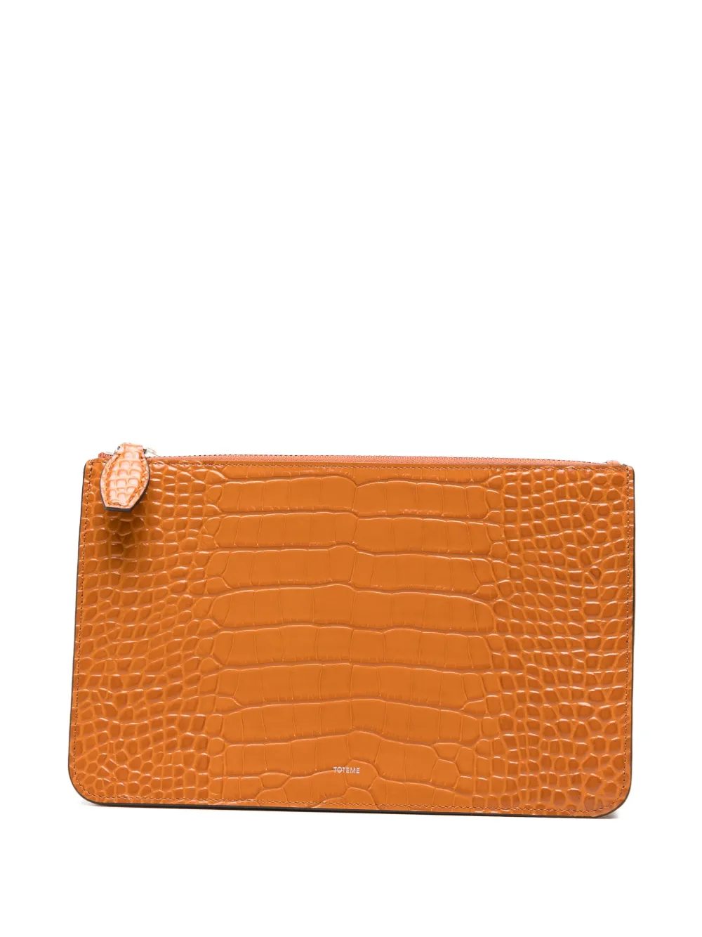 TOTEME Clutch con effetto coccodrillo - Arancione