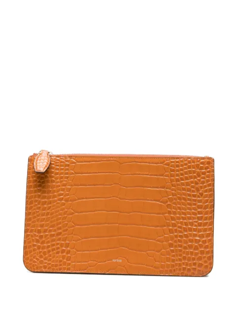 TOTEME bolsa de mano con efecto de piel de cocodrilo