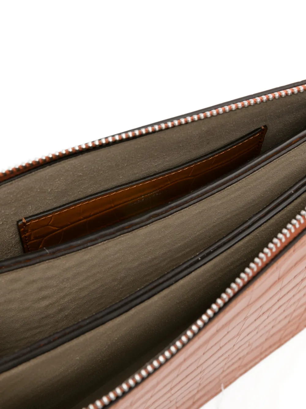 TOTEME Clutch met krokodillen-reliëf Oranje