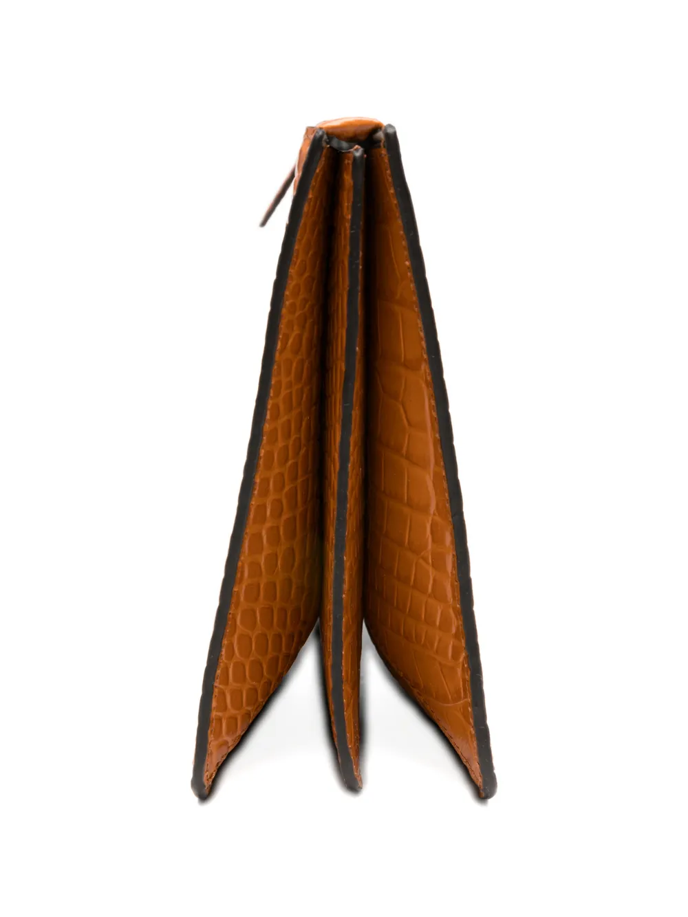TOTEME Clutch met krokodillen-reliëf Oranje