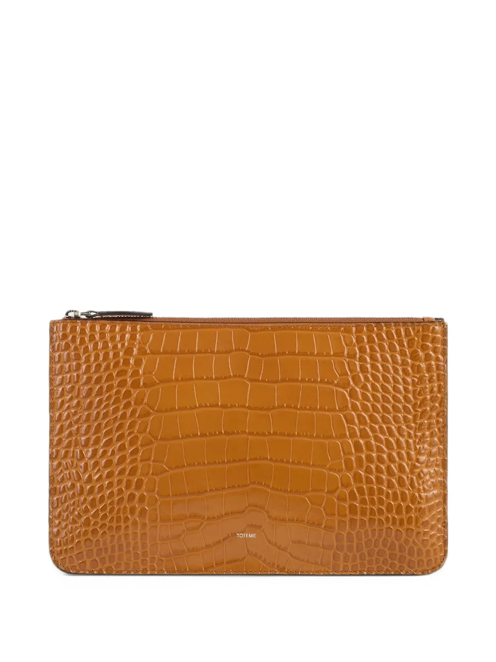 TOTEME Clutch con effetto coccodrillo - Arancione