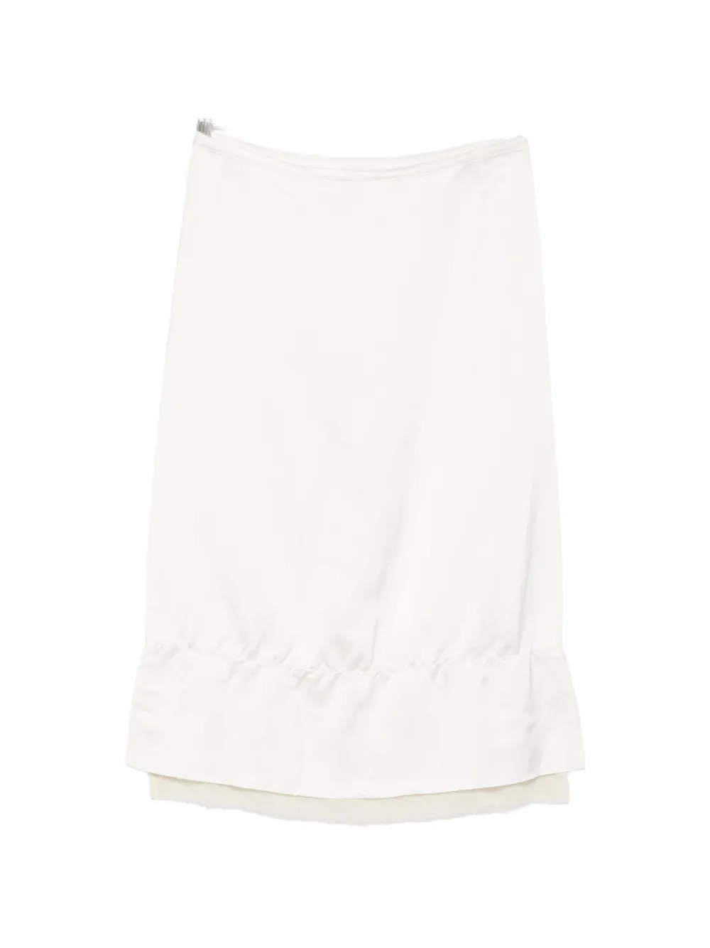 TOTEME layered satin midi skirt - Toni neutri