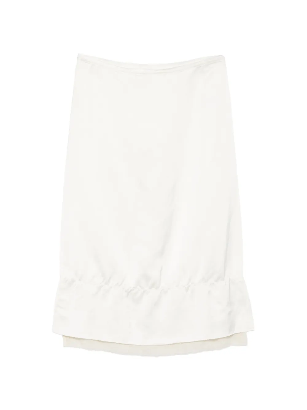 TOTEME layered satin midi skirt - Toni neutri