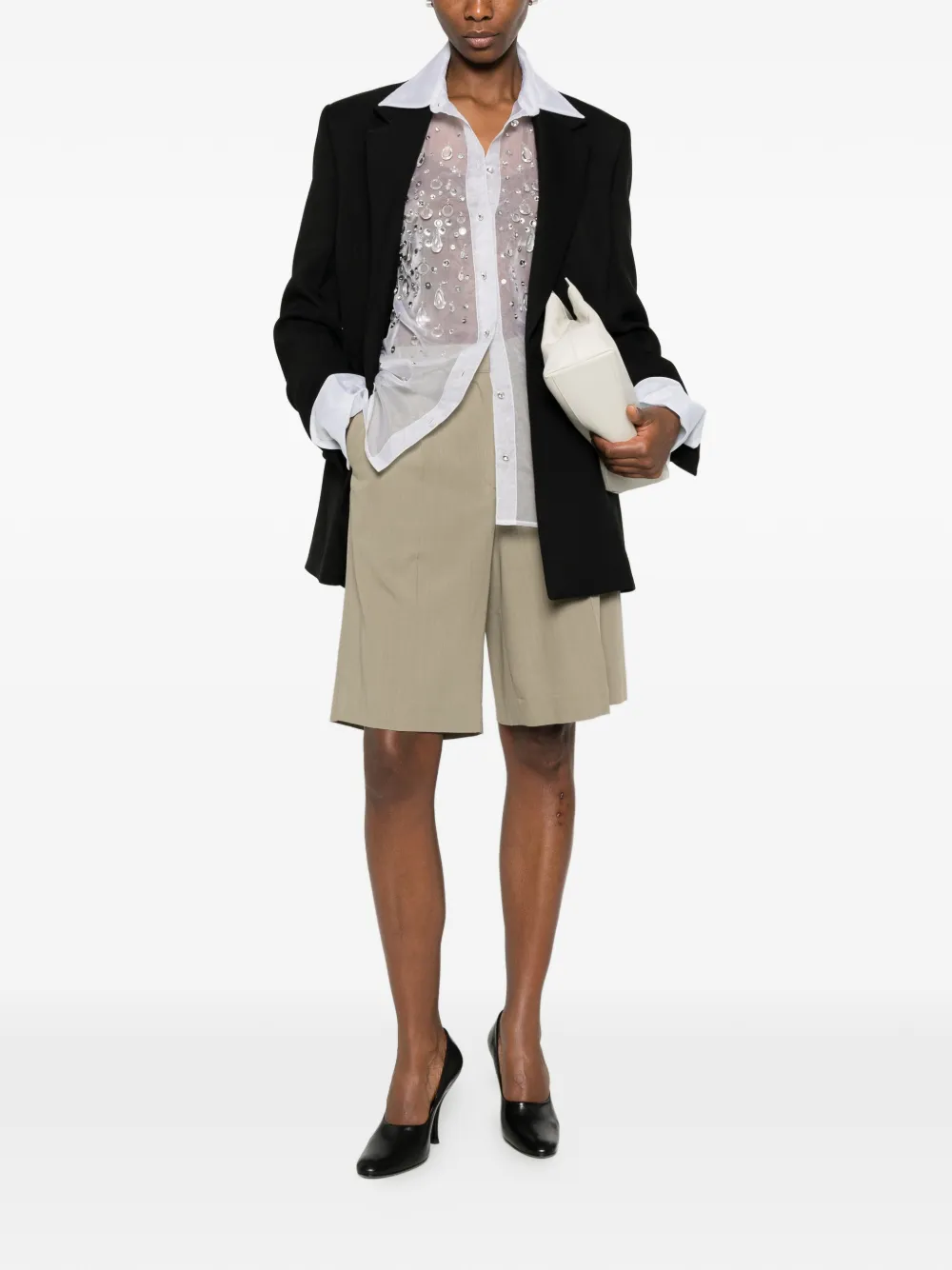 TOTEME Shorts met wijde pijpen Bruin