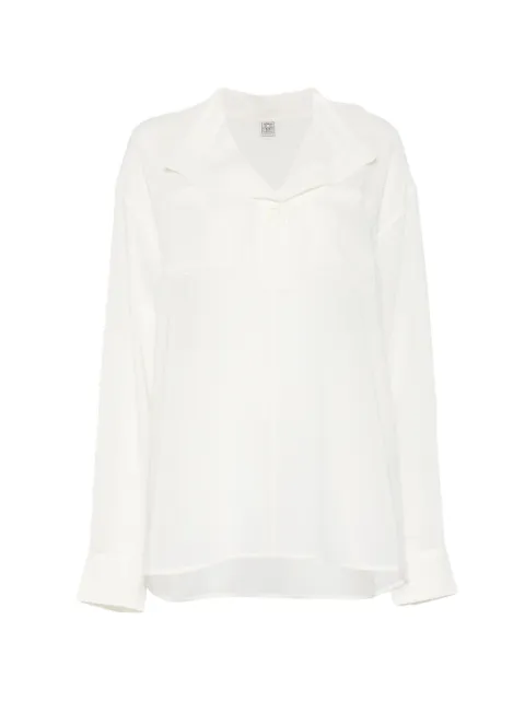 TOTEME overlapping-collar blouse