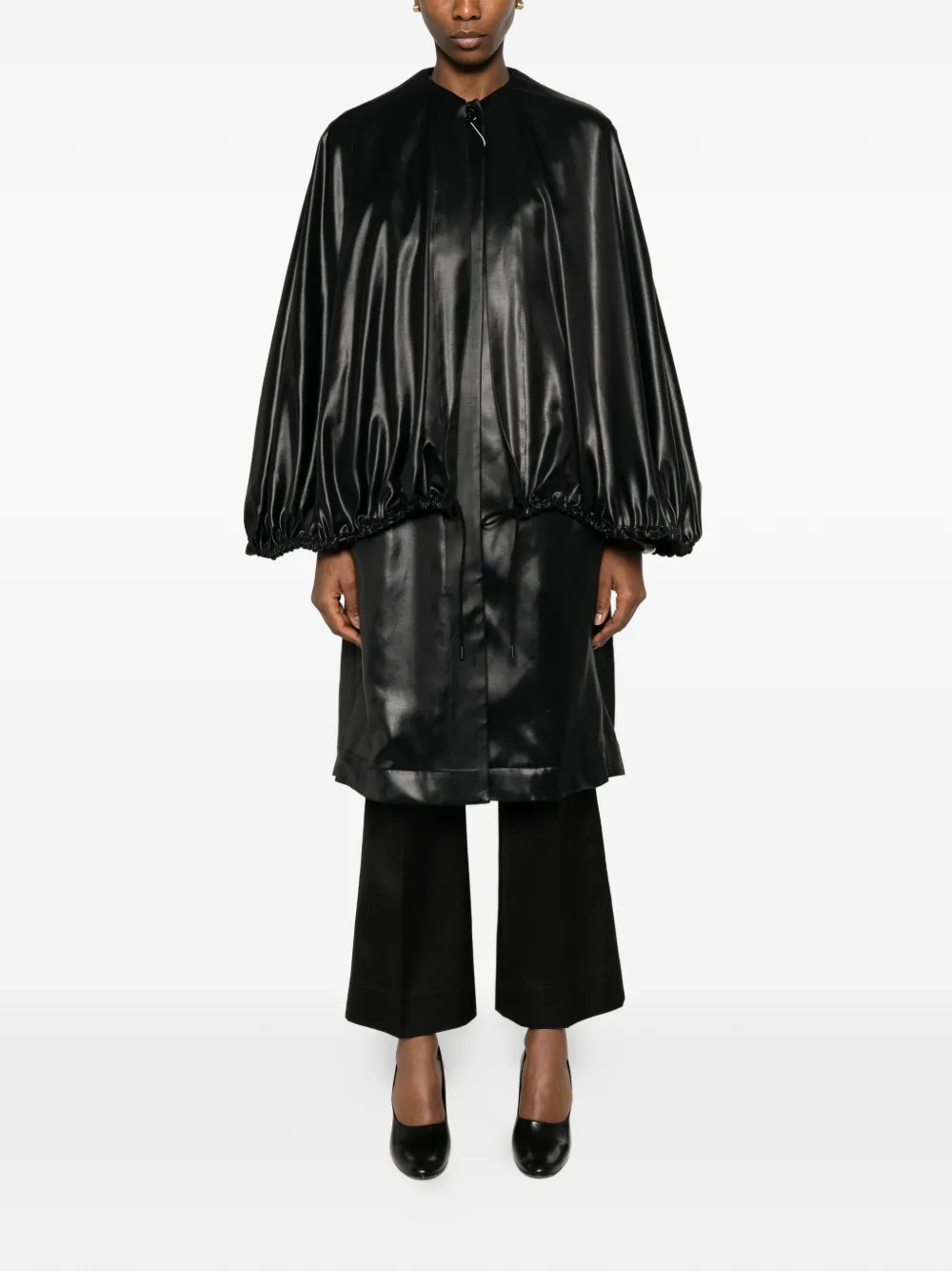  Toteme Detachable-cape Coat - Black 