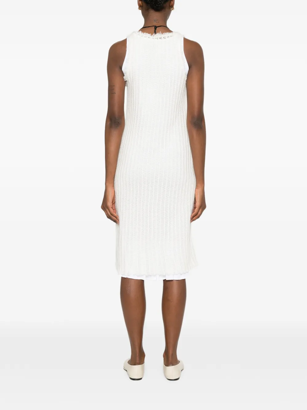 TOTEME Gebreide midi-jurk Wit