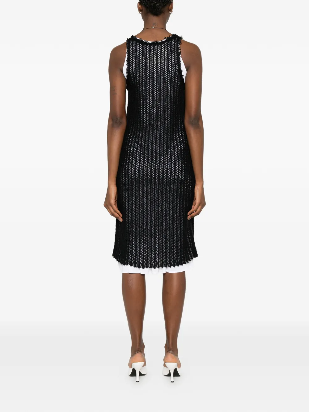 toteme layered knit tank dress Mohair | Black YGroup_mythsnlegendsminidress